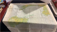 US Army Air Force map - two sided cloth mat -