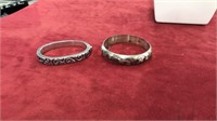 Pair of sterling bracelets