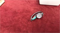 Citizens silver and turquoise wristwatch