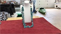 3 strand turquoise-multi stoned necklace