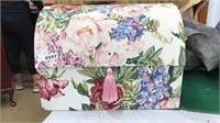 Large floral jewelry box and contents