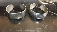 Pair of sterling silver bracelets