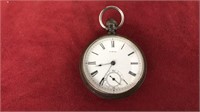 A.W. Co coin silver pocket watch