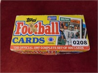 BOX OF TOPPS FOOTBALL CARDS, 1987