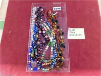 LOT OF GLASS BEAD NECKLACES