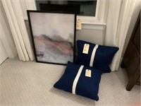 3PC WALL CANVAS & PILLOWS