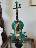 ANTIQUE VIOLIN PAINTED AND SIGNED BY ARTIST