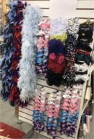 Lot Assorted Feather Boas & Hair Bows 1990's