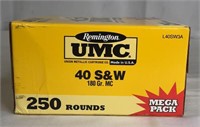 Remington UMC 40 S&W 250 rounds mega pack