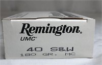 Remington 40 S&W 180 gr UMC full box 50 rounds