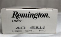 Remington UMC 40 S&W 180 gr mac full box