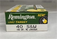 Remington 40 S&W UMC 165 gr full box 50 rounds