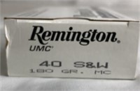 Remington 40 S&W UMC 180 gr. Full box 50 rounds