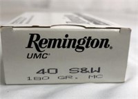Remington 40 S&W UMC 180 gr full box 50 rounds