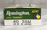 Remington 40 S&W UMC 165 gr full box 50 rounds