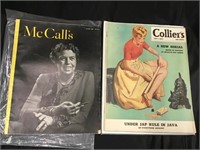 Colliers 1943, Mccalls 1949 Magazines