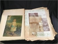 Large Scrap Book And Contents Of Pictures,