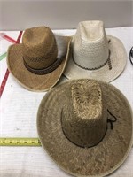 3 straw hats