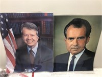 Pictures of Jimmy Carter and Richard Nixon