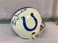 Gino Marchetti signed Colts mini helmet