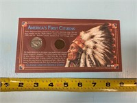 Buffalo nickel and Indian head penny set