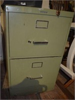 2 DRAWER METAL FILE CABINET & CONTENTS