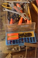 ASSORTED TOOLS - WIRE STRIPPERS, PLIARS, WRENCHES,