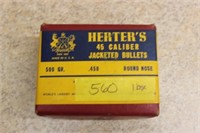 (50) .45 Cal Herters Bullets