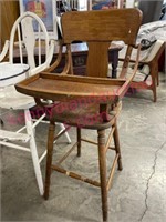 Antique high chair #1 (brown)