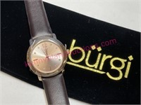 New Bürgi watch (pink face leather band)