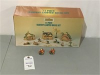 Harvest Lighted House Set; Mini Pumpkins (2)