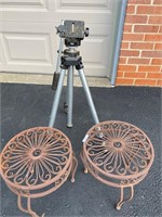 Set of garden iron stand and camera stand