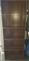 brown 5 shelf bookcase