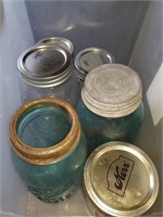 6 Mason Canning jars & lids (all but 1 have full