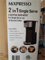 Mixpresso 2 in 1 Single serve coffee brewer. NIB