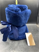 Blue soft throw blanket - new