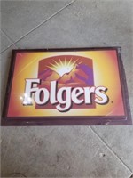 Vintage plastic Folgers 40"x27" Sign