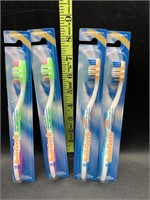 4 new soft bristles toothbrushes