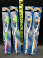 4 new soft bristles toothbrushes