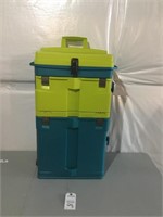 Portable Plastic Cabinet on Wheels
