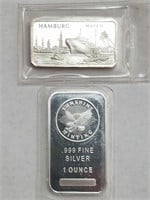 2-1oz Silver Art Bars