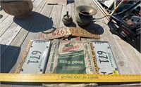 License Plates & Farm Advertising