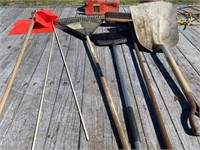 Lawn Tools, Flags, Brooms, Shovel
