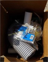 Box of Dryer Hose Clamps & Miscellaneous