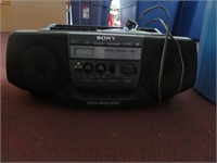 Sony radio, tape player, CD player