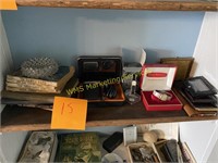 Shelf Contents - 2 Watches, Vintage Wallet, Etc.