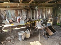 Hand Tools, Wooden Box, Tomato Cages,