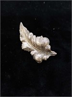 +Sterling Silver Leaf Pin