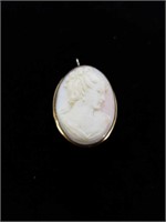 +Antique Cameo Marked N Dell 1/2 12kt G.F.