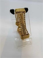 Designer 7 Strand Gold Tone Bracelet